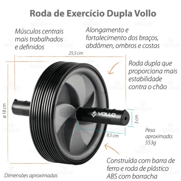 RODA DE EXERCÍCIO DUPLA VOLLO - Image 5