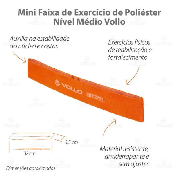 MINI FAIXA ELÁSTICA VOLLO POLIÉSTER NIVEL MÉDIO - Image 4