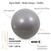 GYM BALL BOLA SUIÇA VOLLO PILATES 55CM - Image 4