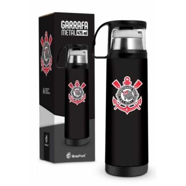 GARRAFA TERMICA BF C/CANECA CORINTHIANS 475ML