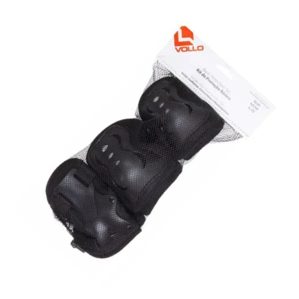 KIT DE PROTEÇÃO BÁSICO VOLLO MUNHEQUEIRAS/JOELHEIRAS/COTOVELEIRAS INFANTIL - Image 2