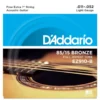 ENCORDOAMENTO D'ADDARIO VIOLÃO AÇO EZ910-B 011 - 85/15 BRONZE