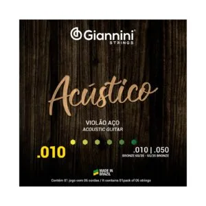 ENCORDOAMENTO GIANNINI VIOLÃO AÇO BRONZE 65/35 010